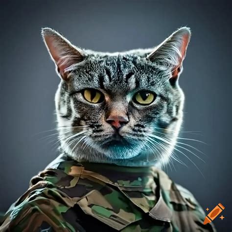 Cat In Military Uniform With Night Vision Optics On Craiyon