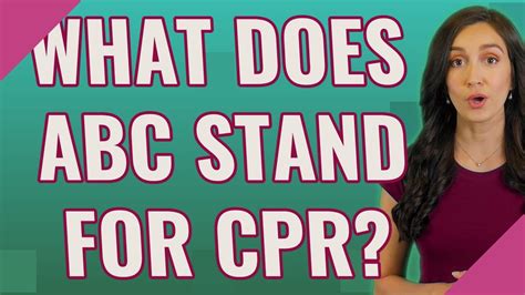 What Does ABC Stand For CPR YouTube