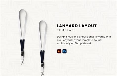 Blank Lanyard Template In PSD Illustrator EPS PNG SVG