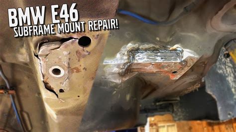 Bmw E46 Subframe Chasis Mounts Repair And Reinforcement Welding Youtube