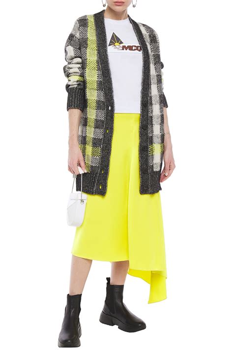 MCQ ALEXANDER MCQUEEN Checked Jacquard Knit Cardigan THE OUTNET