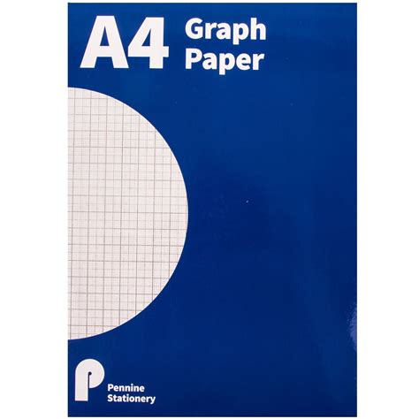 5x A4 Math Pad Graph Paper Pads 21020mm Square Grid 80 Page