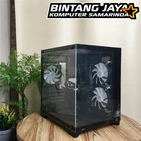 Jual Casing PC Vurrion Aquarist Tempered Glass M ATX 5 Bonus Fan RGB