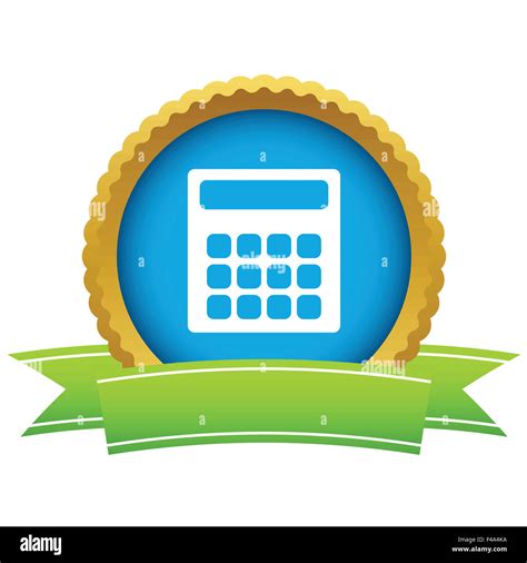 Gold Calculator Logo Stock Photo Alamy