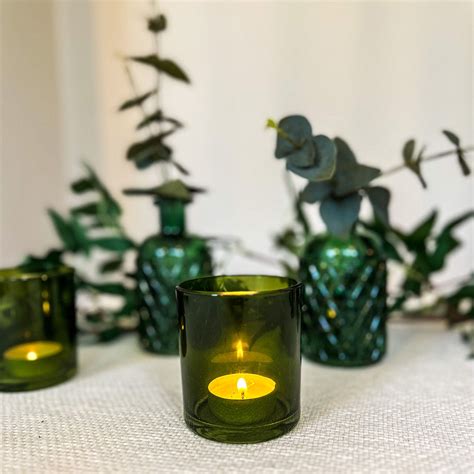 Forest Green Glass Tea Light Holder The Wedding Of My Dreams