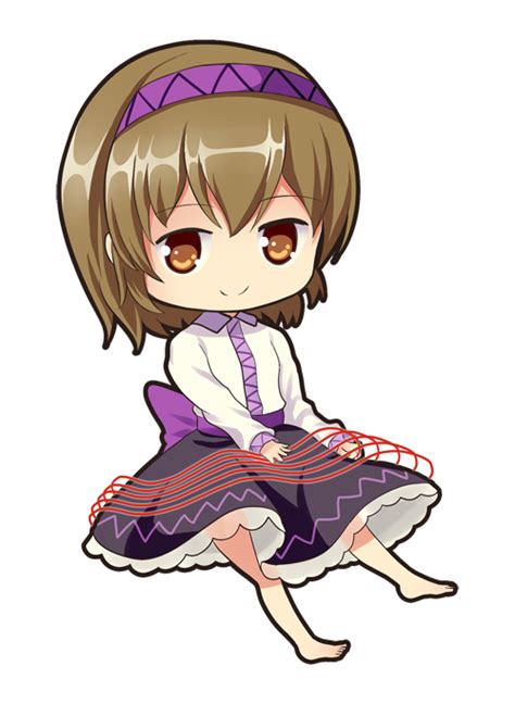 Safebooru 1girl Barefoot Black Skirt Brown Eyes Brown Hair Chibi