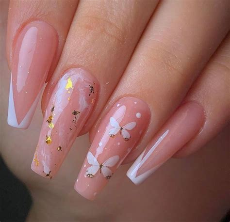 Pin Em Nail Designs French Nude White Babyboomer Simple Nails