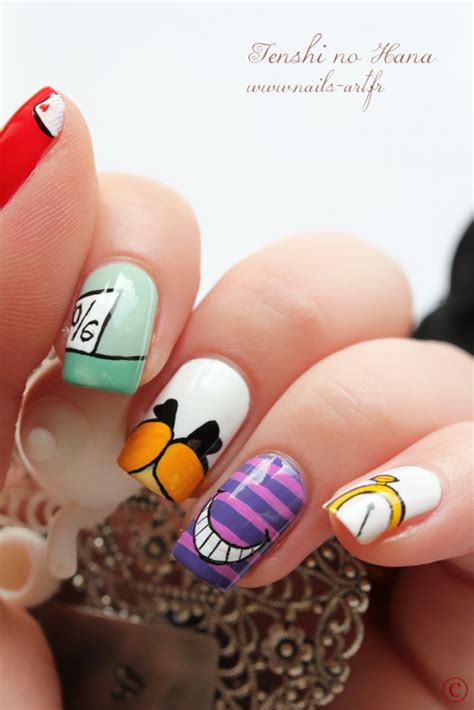 Super Cute Alice In Wonderland Inspired Nails I Love It And All The