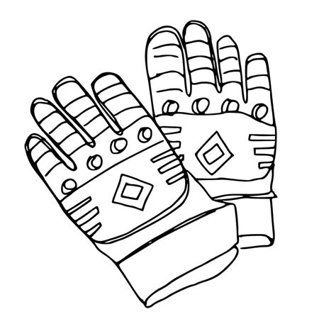 Dibujos de Guantes Para Niños para Colorear para Colorear Pintar e