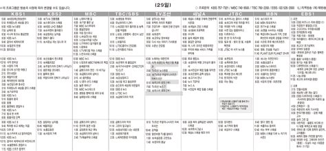 7월29일토 Tv 편성표 영남일보 사람과 지역의 가치를 생각합니다