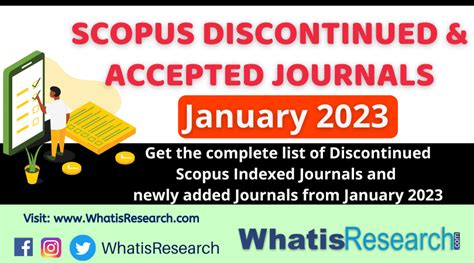 Scopus Discontinued And Accepted Journals In 2023 January Whatisresearch