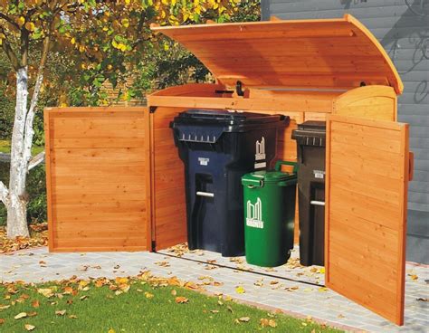 Outdoor Storage Shed For Garbage Cans Wooden Shed Kits