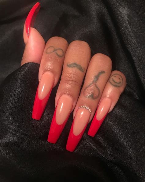 Image About Red In Nails By Luxurious Taste Red Acrylic Nails Fire