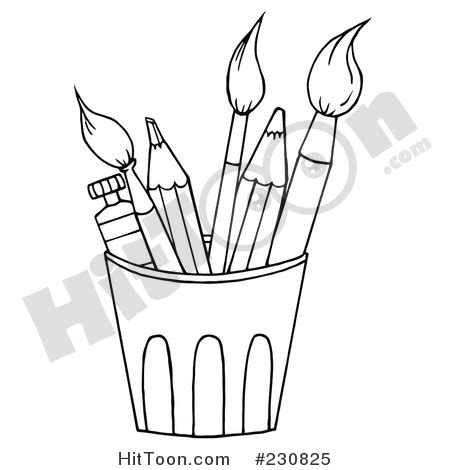 paintbrush clipart outline - Clipground