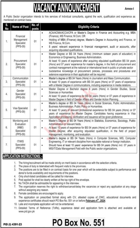 Latest Public Sector Organization Jobs 2024 2024 Job Advertisement Pakistan