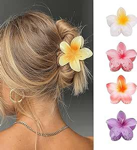 Iospkkio Pcs Flower Hair Clips Strong Hold Large Claw Clips For