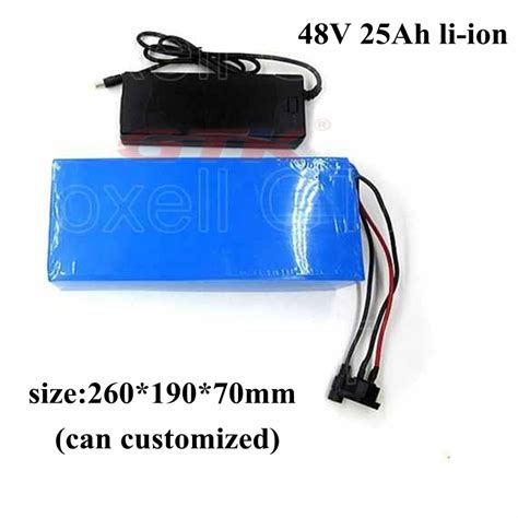 High Capacity 48v 25ah Lithium Battery 25ah 48v 18650 Battery Pack With