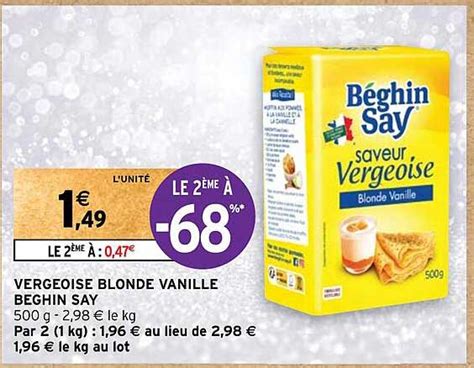 Promo Vergeoise Blonde Vanille Beghin Say chez Intermarché iCatalogue fr