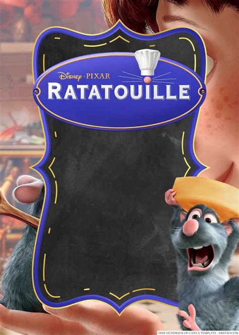 FREE Ratatouille Birthday Invitation Templates Birthday Invitation