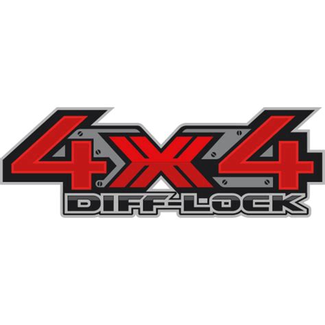 Sticker 4x4 Off Road Difflock 2 Refd18771 Mpa Déco