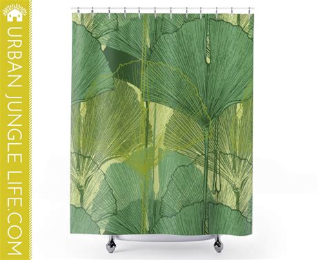 Ginkgo Biloba Shower Curtain Plant Lady Bath Decor Plant Lover Gift