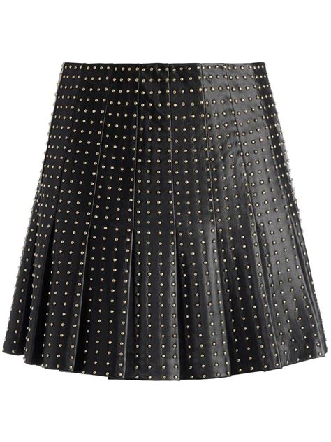 Alice Olivia Carter Vegan Leather Mini Skirt In Black Lyst