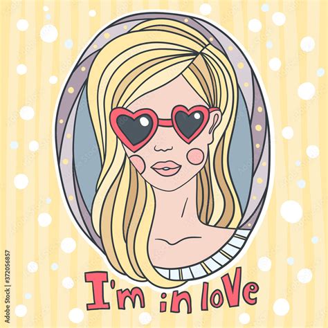 Beautiful Woman Face With Nude Make Up Hand Drawn Vector Illustration