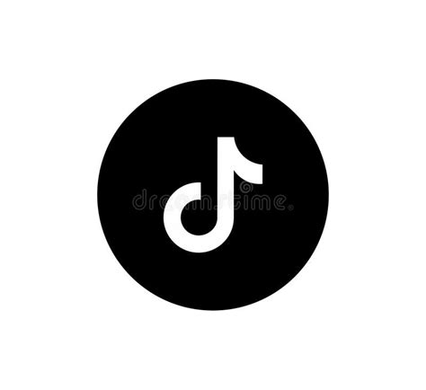 Tiktok Icon, Tiktok Logo, Tiktok Logo Black and White Color Editorial ...