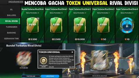 Gacha Paket Rival Divisi Cara Mendapatkan Token Universal