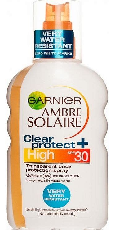 ambre solaire garnier ambre solaire clear protect spray spf review
