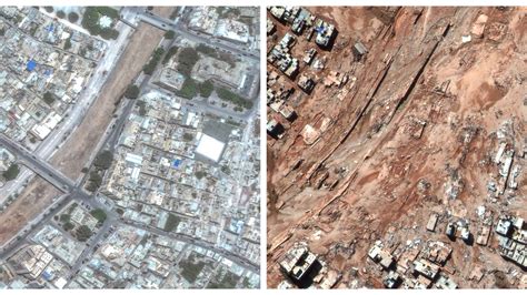 Interativo Imagens De Satélite Mostram Líbia Antes E Depois Das Cheias