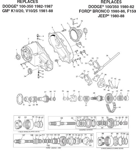 Rebuild Kits NP208 Transfer Case Parts Illustration and parts list, you ...