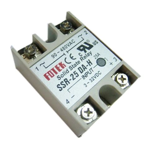 DC 3 32V Input AC 90 480V 25A Solid State Relay DIN Rail Mount SSR-in ...