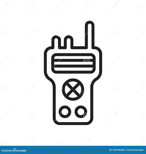 Walkie Talkie Icon Vector Sign And Symbol Isolated On White Background