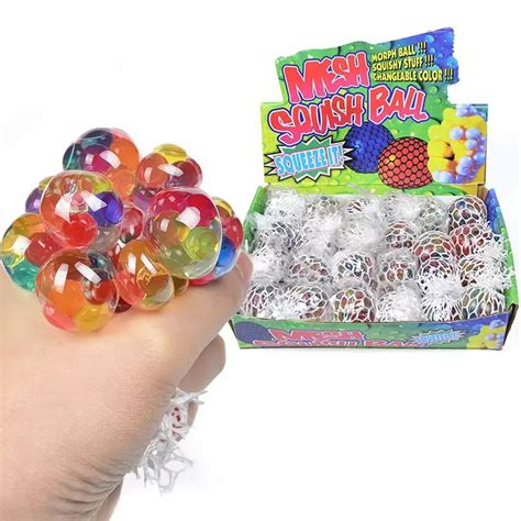 Fun Squishy Stress Ball Mesh Orbeez Splash Apertar Espremer Bola