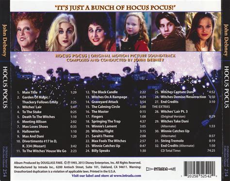 Hocus Pocus (1993) Original Soundtrack (Back) by kidsfan on DeviantArt