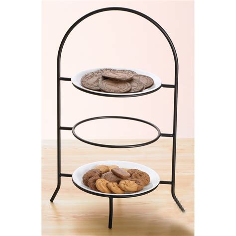 Creative Home Iron Works 3 Tier Metal Dinner Plate Rack Cake Stand