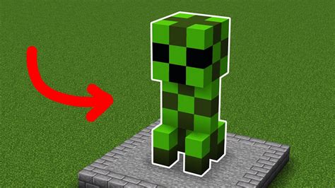 How To Make A Mini Statue Creeper In Minecraft Youtube