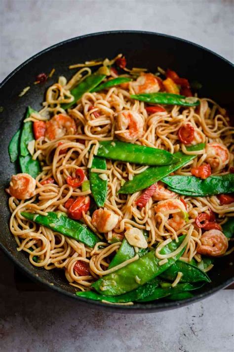 Easy King Prawn Chow Mein Tiffin And Tea