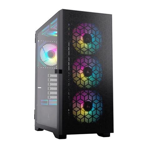 Gabinete Gamer Acegeek Shield D440 Mid Tower Lateral De Vidro Preto