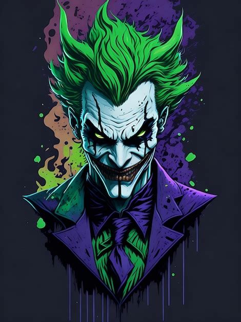 Premium Photo Illustration Face Evil The Joker