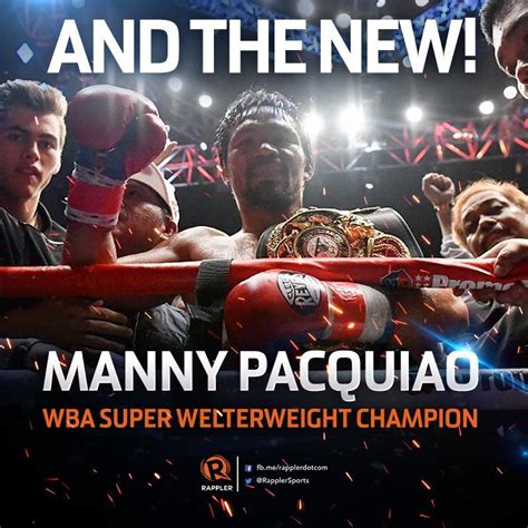 Rappler On Twitter BREAKING NEWS Manny Pacquiao Is Your New WBA