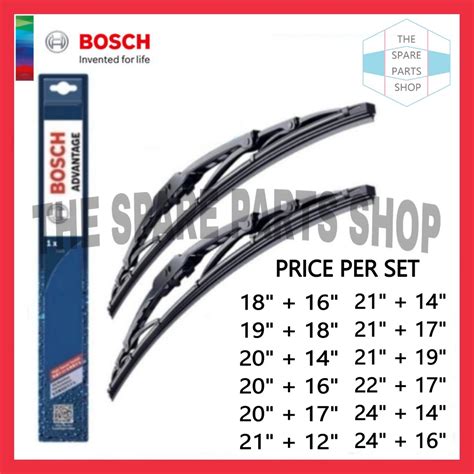 Bosch Advantage Wiper Blade Set Proton Wira Waja Saga Perodua Myvi