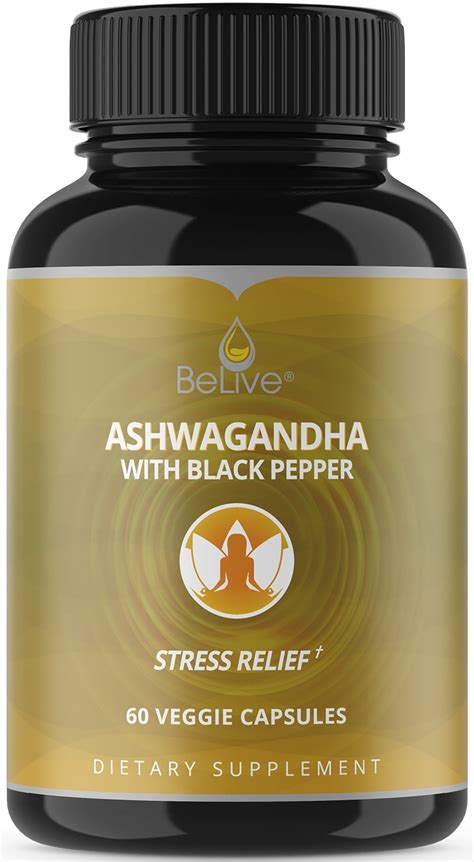 Ashwagandha Capsules For Stress And Anti Anxiety Relief Adrenal Support