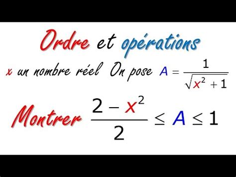 Exercice Sur L Ordre Et Comparaison Niveau TC SC F YouTube