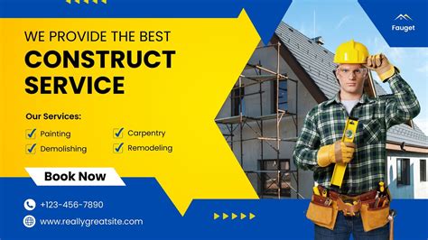 Our Services Banner For Construction Company