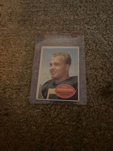 1960 Paul Hornung HOF Green Bay Packers Football Topps Card 54