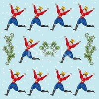 The Twelve Days Of Christmas Series Ten Lords A Leaping Stock Clipart