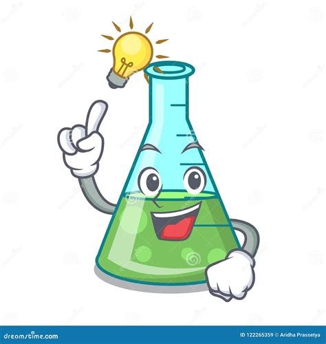 Have an Idea Science Beaker Mascot Cartoon Stock Vector - Illustration of laboratory, happy ...