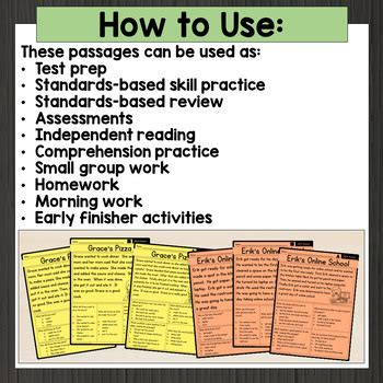 Leveled Reading Comprehension Passages Multiple Choice Bundle 1st 2nd